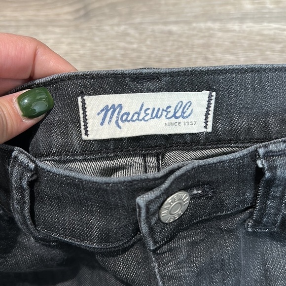 MADEWELL WASHED BLACK SLIM BOYJEAN CROPPED JEANS WOMEN’S Size 29 - Picture 3 of 12